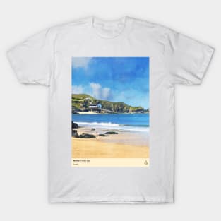 Mother Ivey’s Bay, Cornwall, Travel Poster (Portrait) T-Shirt